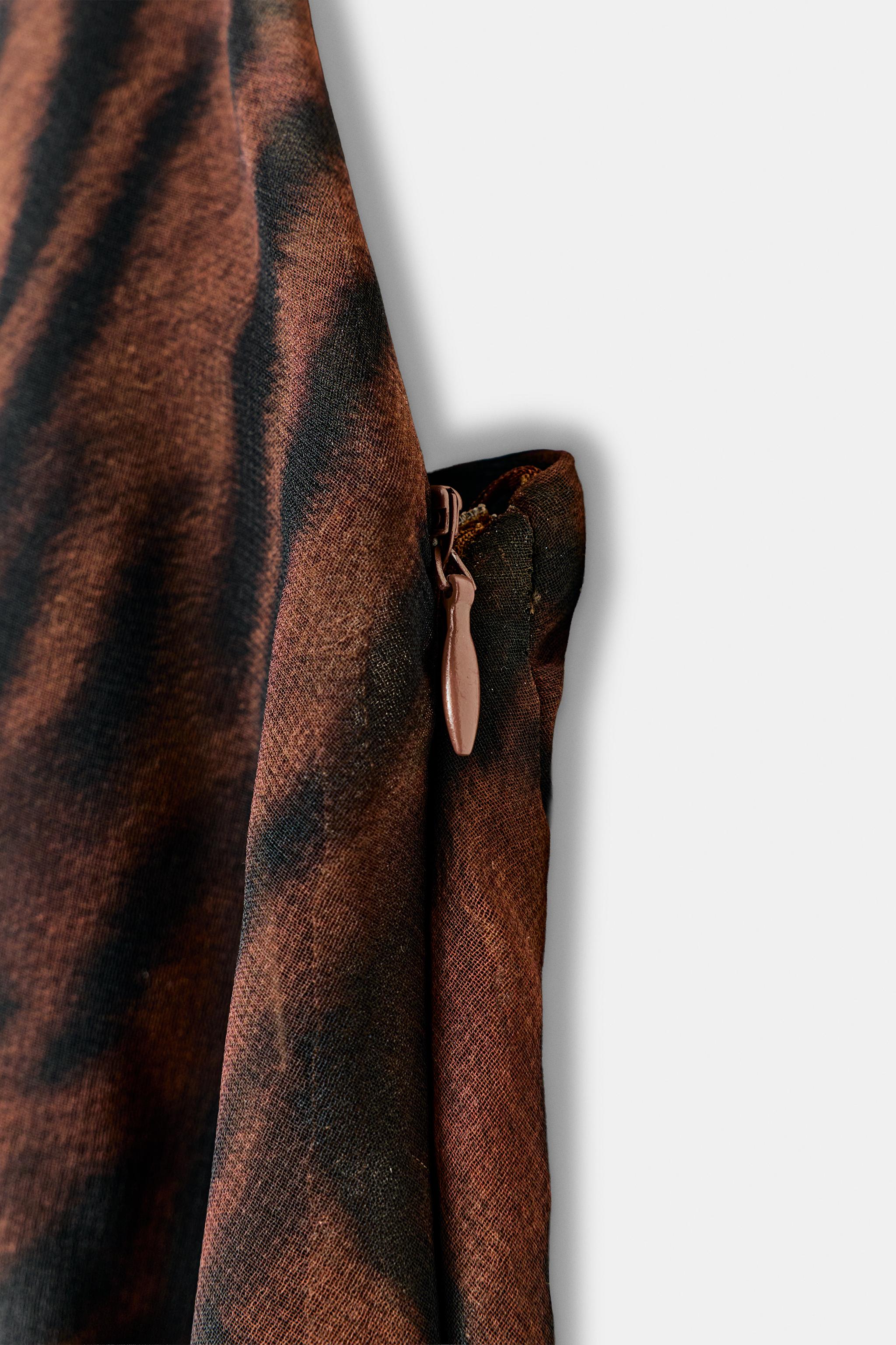 ANIMAL PRINT WRAP MINI DRESS